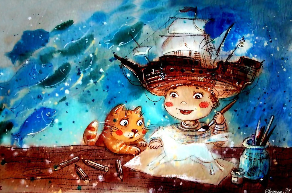 Master classes on the shooting of watercolor cartoons from the Permian artist Anastasia Stolbova